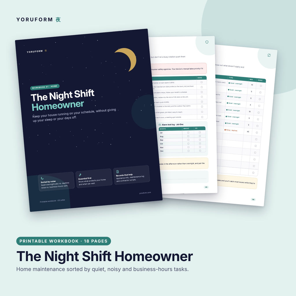 YORUFORM printable workbook cover and pages preview