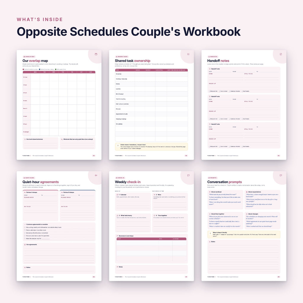 YORUFORM printable workbook what's inside