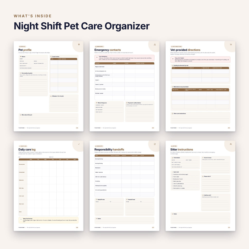 YORUFORM printable workbook what's inside