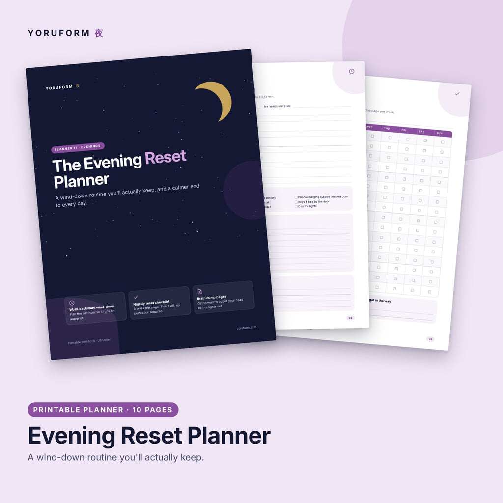 Evening Reset Planner