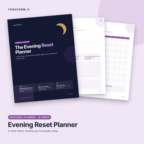 Evening Reset Planner