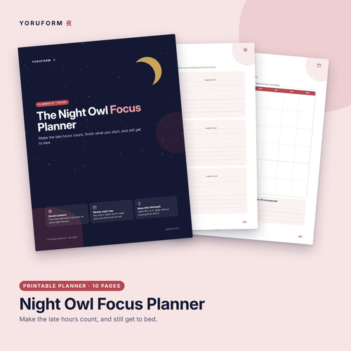 Night Owl Focus Planner
